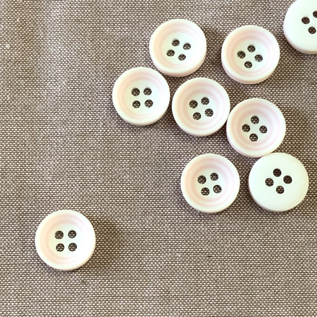Pastel Concentric Rings Button - 14mm - Baby Pink - The Eternal Maker - UK Fabric Shop