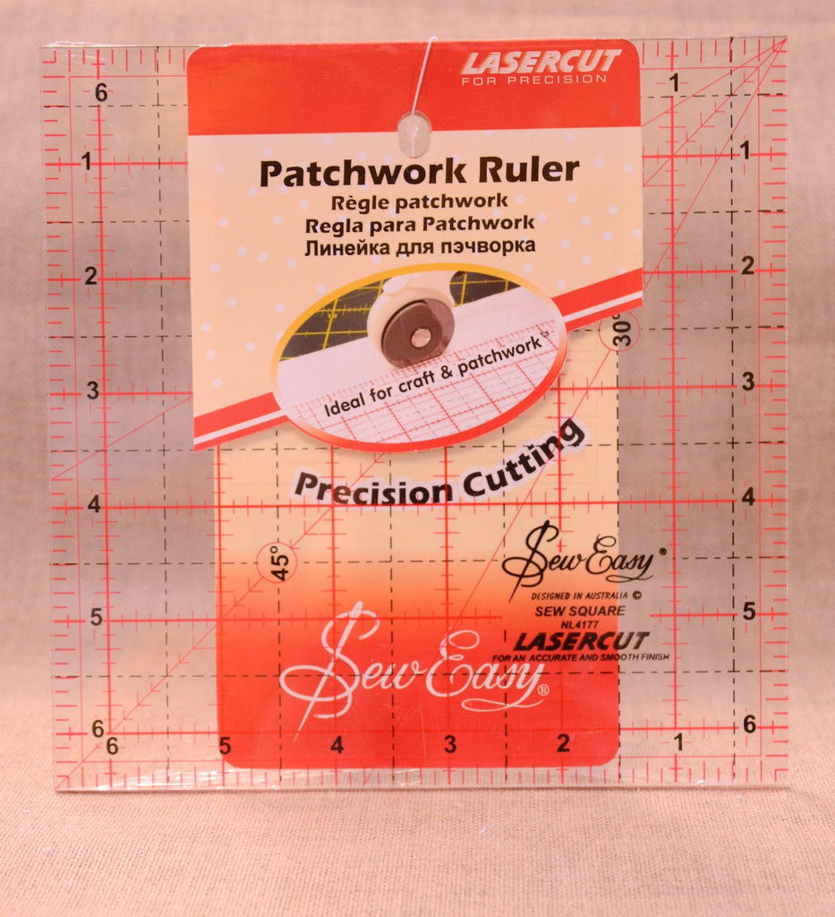 Patchwork Ruler - 6.5” Square - Sew Easy - The Eternal Maker - UK Fabric Shop
