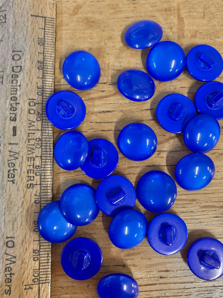 Pearly Brights Shank Button - 15mm - Royal Blue - The Eternal Maker - UK Fabric Shop