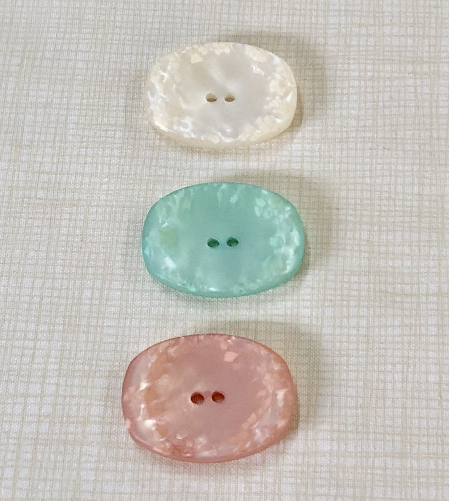 Pearly Lozenge Button - 35mm - The Eternal Maker - UK Fabric Shop