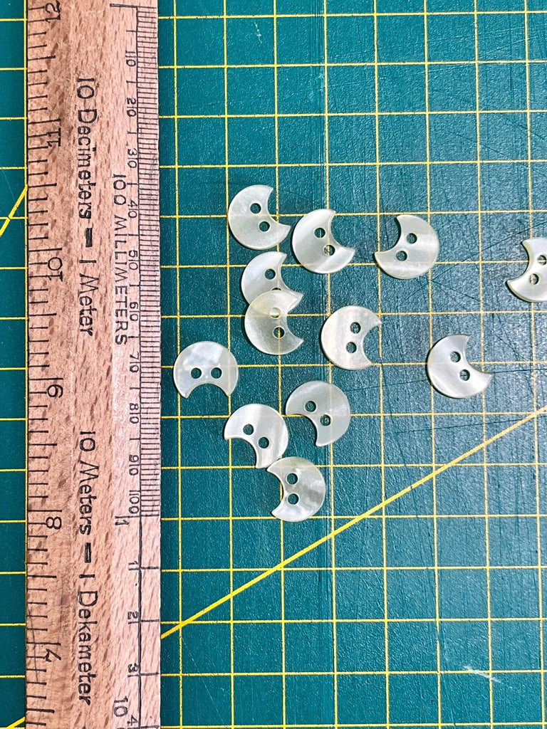 Pearly Moon 13mm Button - The Eternal Maker - UK Fabric Shop