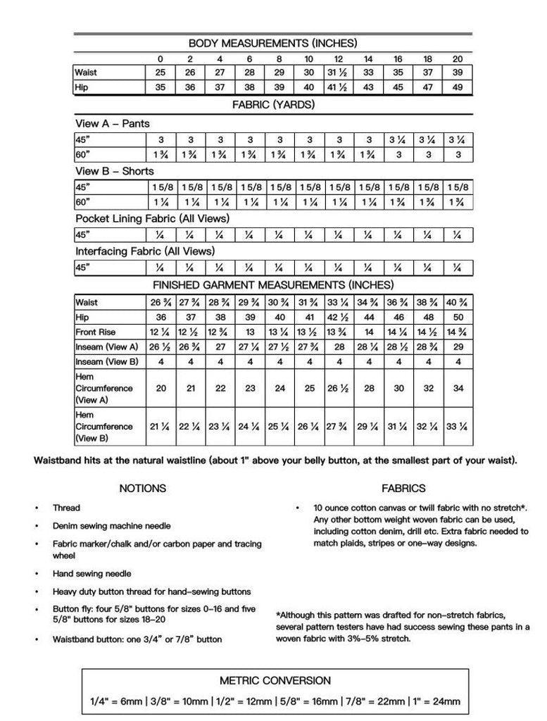 Persephone Sailor Pants and Shorts - Anna Allen Clothing - Digital Download Pattern - The Eternal Maker - UK Fabric Shop