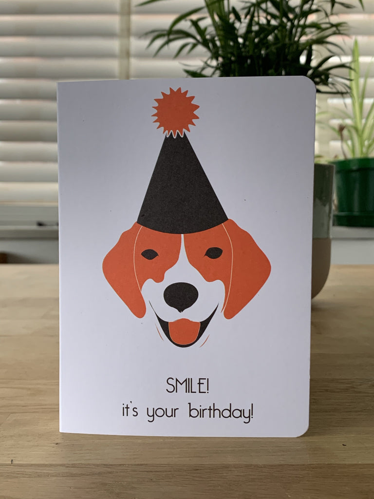 Piglet and Porge Cards Smile! Have a Beagle Birthday! Greetings Card