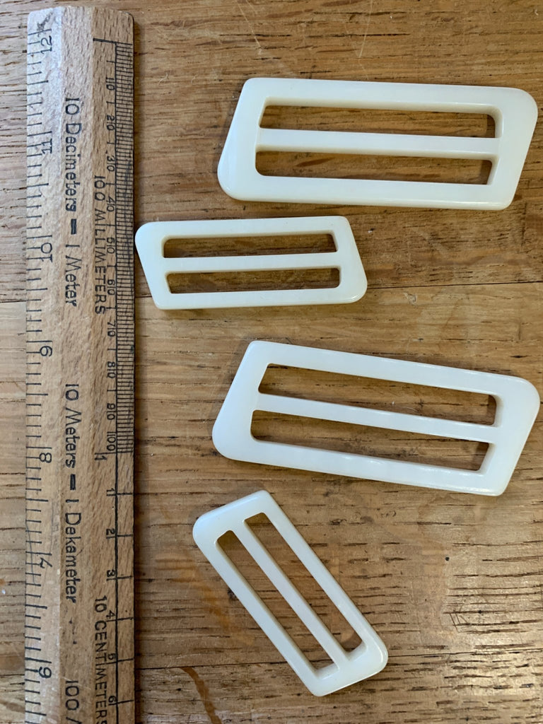 Polyester Parallelogram Buckle - Cream - The Eternal Maker - UK Fabric Shop