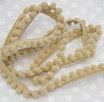 Pom Pom Trim - 10mm - Beige - The Eternal Maker - UK Fabric Shop
