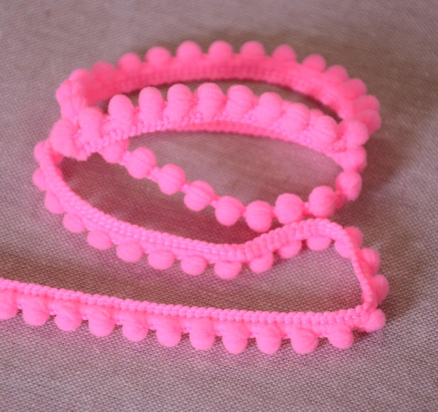 Pom Pom Trim - 10mm - Hot Pink - The Eternal Maker - UK Fabric Shop