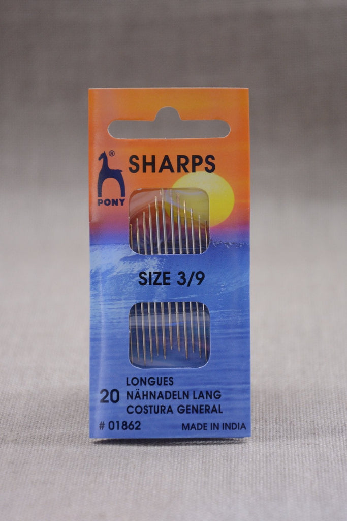 Pony Hand Sewing Needles Sharps: Sizes 3/9 20 pack - The Eternal Maker - UK Fabric Shop