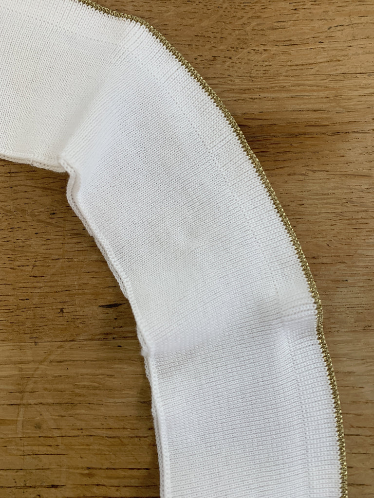 Poppy Fabric Cuffs - Ruffle Lurex Ecru - 7cm x 135cm