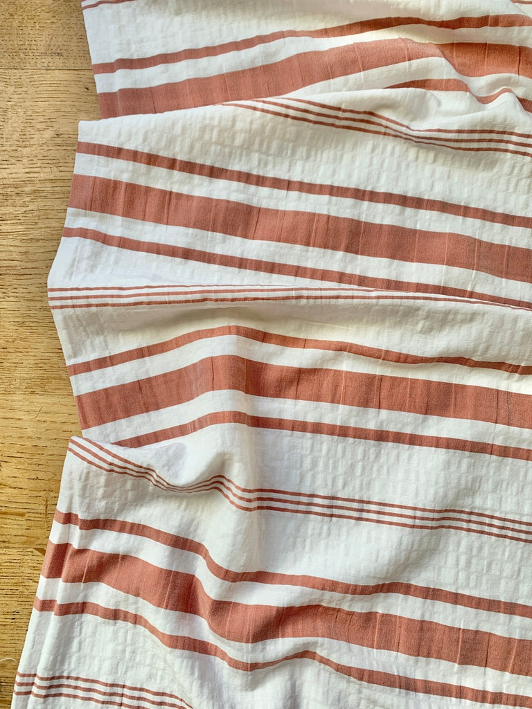 Pucker Yarn Dyed Stripe - Red - The Eternal Maker - UK Fabric Shop