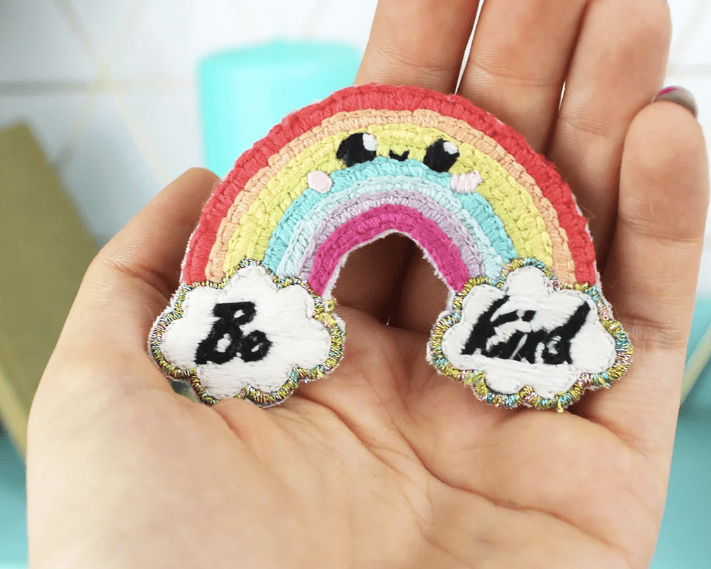 Rainbow DIY Embroidery Patch Kit - Ellbie Co - The Eternal Maker - UK Fabric Shop