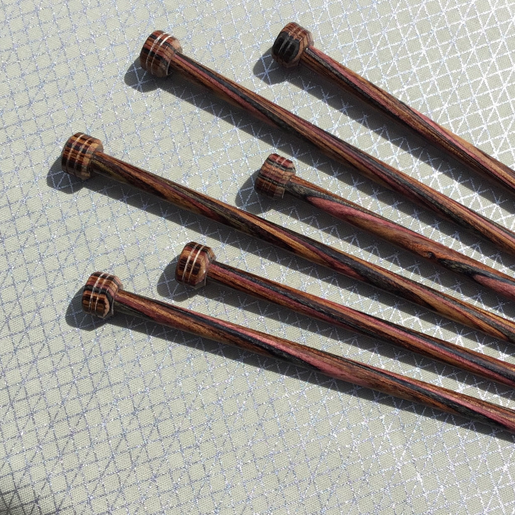 Rainbow Dyed Wooden Knitting Pin - The Eternal Maker - UK Fabric Shop