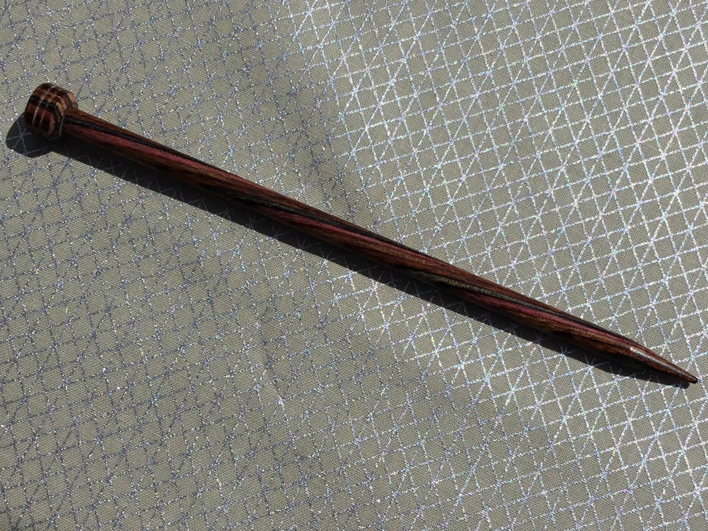 Rainbow Dyed Wooden Knitting Pin - The Eternal Maker - UK Fabric Shop