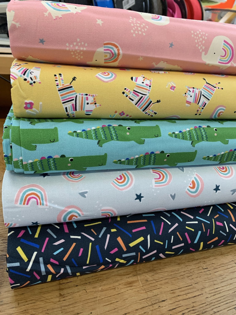Rainbow Elephants - Rainbow Friends - Dashwood Studio - The Eternal Maker - UK Fabric Shop