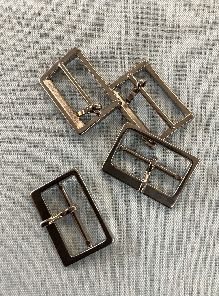 Rectangle Deep Buckle with Prong - 30mm - Shiny Silver - The Eternal Maker - UK Fabric Shop