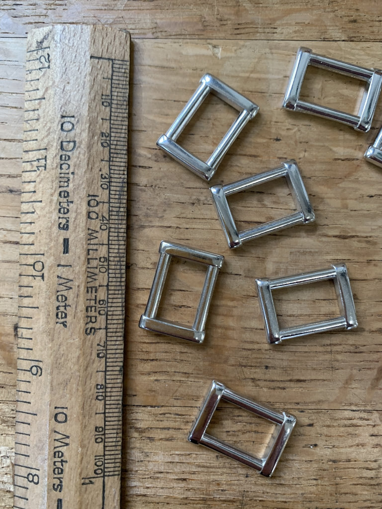 Rectangle Slider - 15mm - Silver - The Eternal Maker - UK Fabric Shop