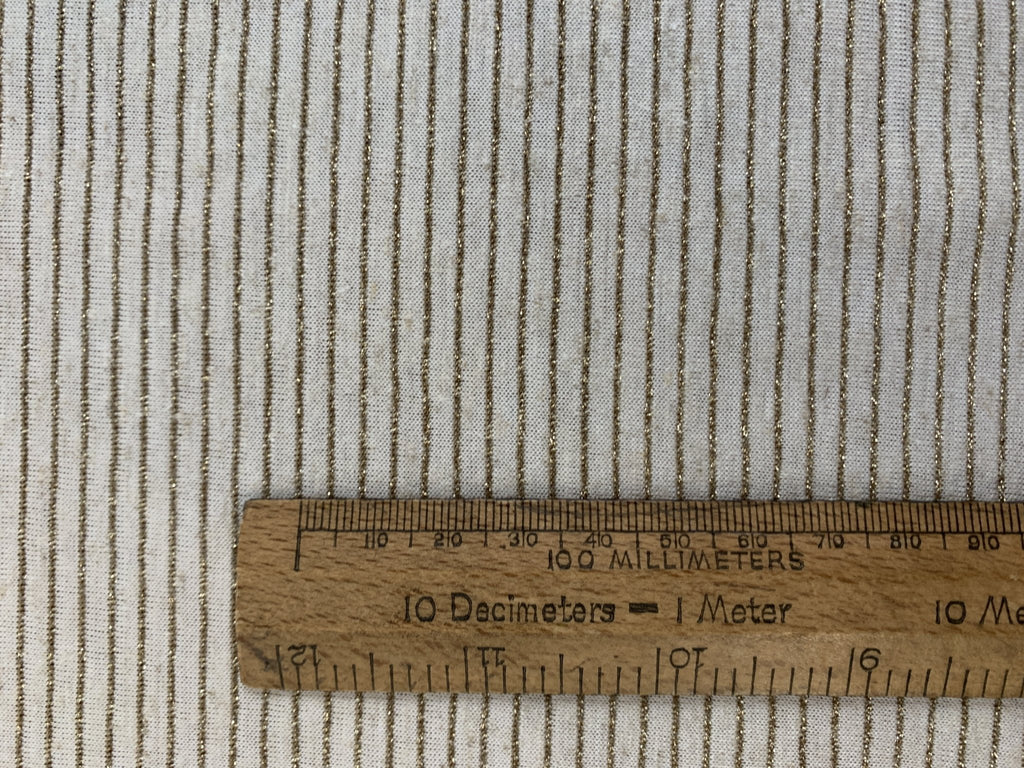 Remnant 40cm x 150cm - Lurex Stripe - Viscose Linen Jersey - The Eternal Maker - UK Fabric Shop