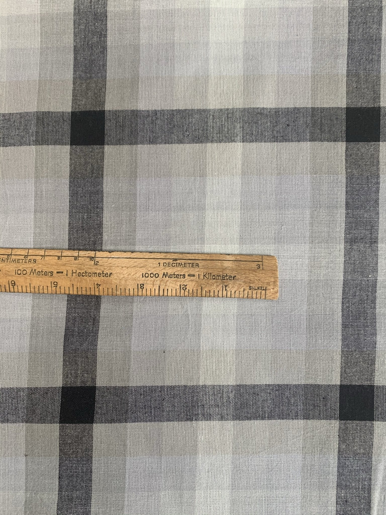 Remnant 60cm x 110cm - Plaid in Charcoal - Kaleidoscope Stripes and Plaids - Alison Glass - The Eternal Maker - UK Fabric Shop