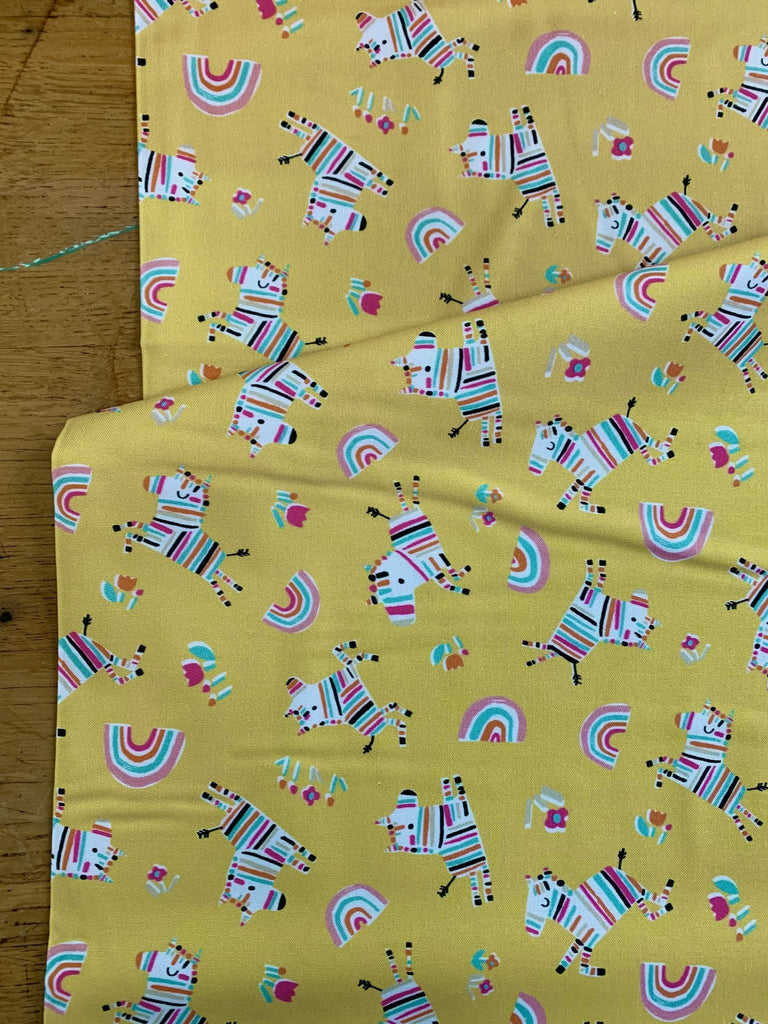 Remnant 75cm x 110cm Rainbow Zebra - Rainbow Friends - Dashwood Studio - The Eternal Maker - UK Fabric Shop
