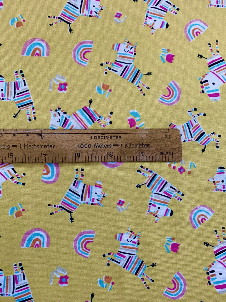 Remnant 75cm x 110cm Rainbow Zebra - Rainbow Friends - Dashwood Studio - The Eternal Maker - UK Fabric Shop