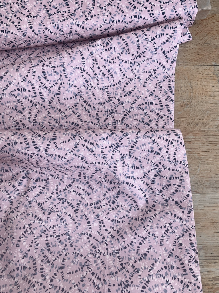 Remnant 95cm x 140cm - Little Notches on Dusky Pink - Woodland Notions by Nina Raby Jones - The Eternal Maker - UK Fabric Shop