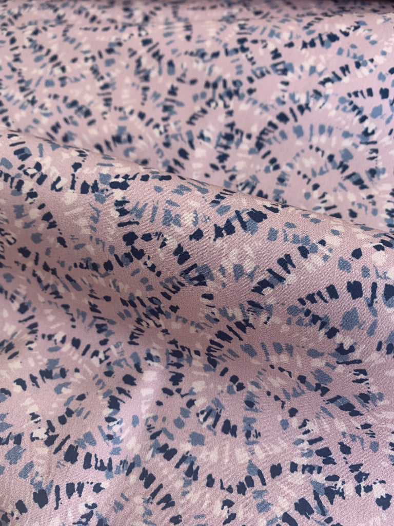 Remnant 95cm x 140cm - Little Notches on Dusky Pink - Woodland Notions by Nina Raby Jones - The Eternal Maker - UK Fabric Shop