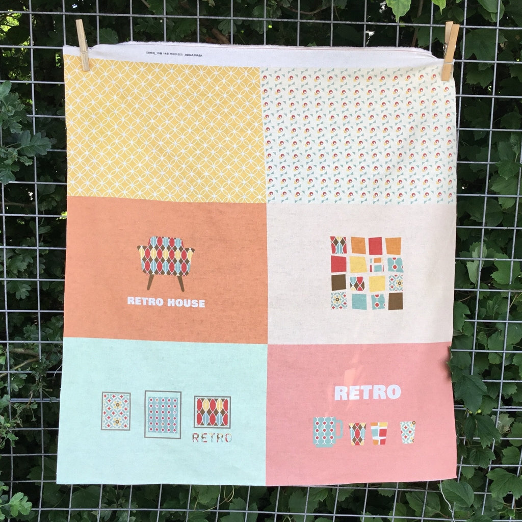 Retro House Panel by Cottonvill - The Eternal Maker - UK Fabric Shop
