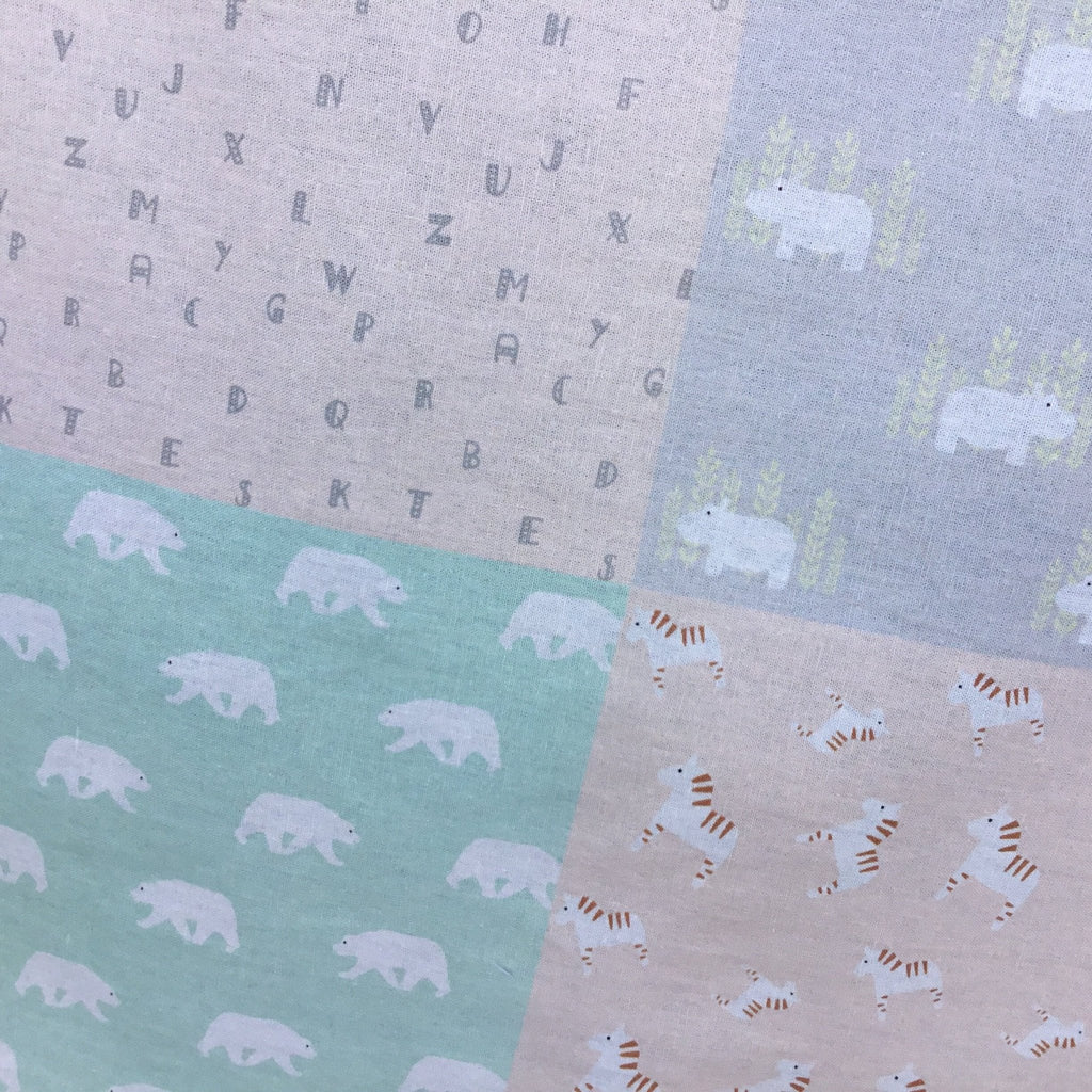 Retro Zoo Panel by Cottonvill - The Eternal Maker - UK Fabric Shop