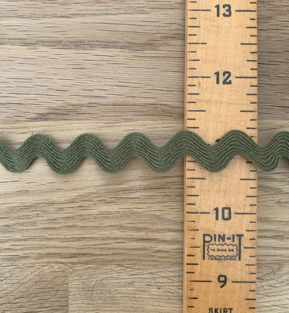 Ric Rac - 10mm - Moss - The Eternal Maker - UK Fabric Shop
