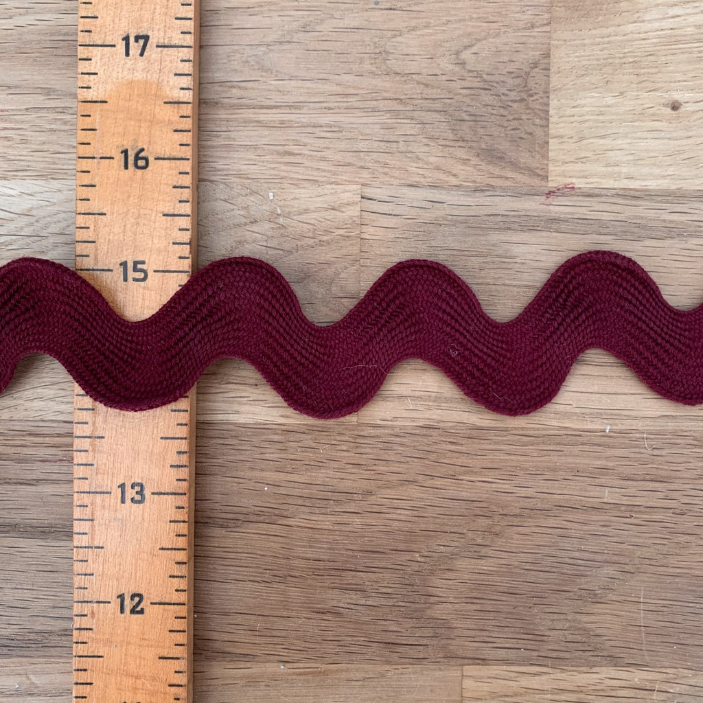 Ric Rac - 23mm - Merlot - The Eternal Maker - UK Fabric Shop