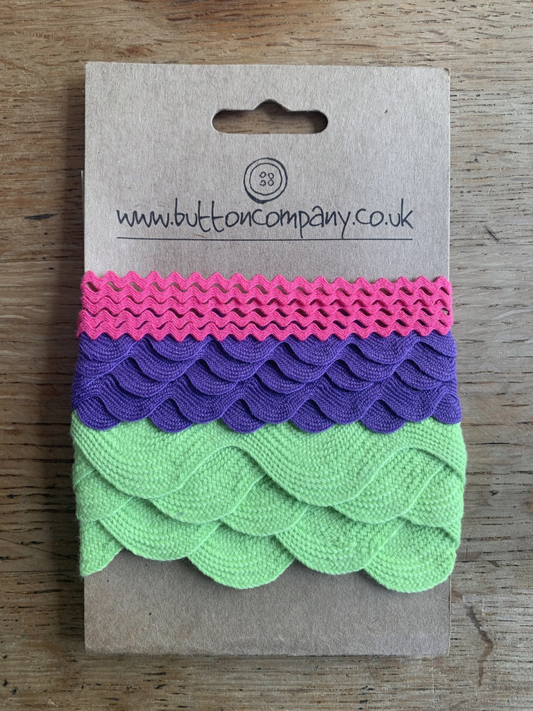 Ric Rac - 3 x 1m Mixed Colour Sets - The Eternal Maker - UK Fabric Shop