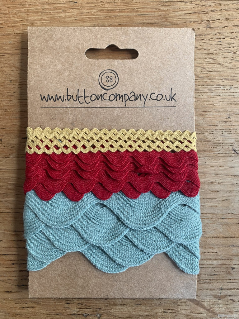 Ric Rac - 3 x 1m Mixed Colour Sets - The Eternal Maker - UK Fabric Shop