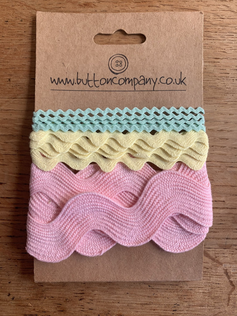 Ric Rac - 3 x 1m Mixed Colour Sets - The Eternal Maker - UK Fabric Shop