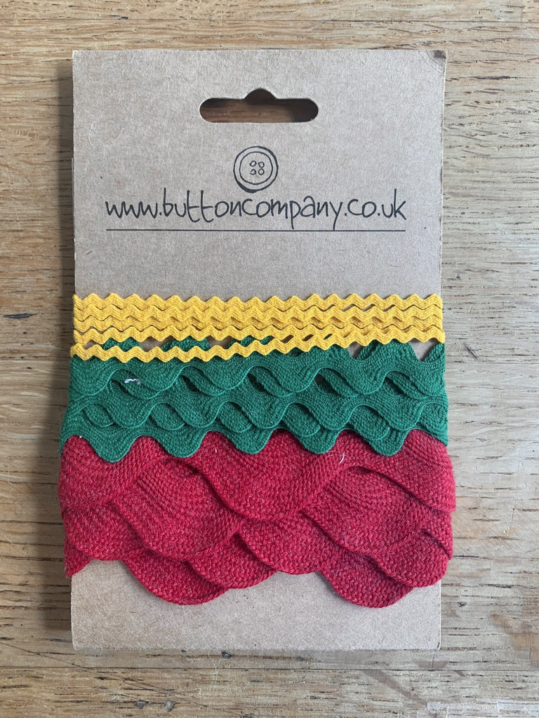 Ric Rac - 3 x 1m Mixed Colour Sets - The Eternal Maker - UK Fabric Shop