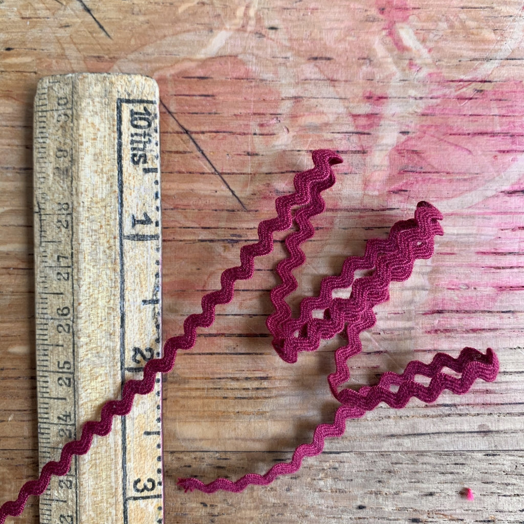 Ric Rac - 3mm - Burgundy Wine - The Eternal Maker - UK Fabric Shop