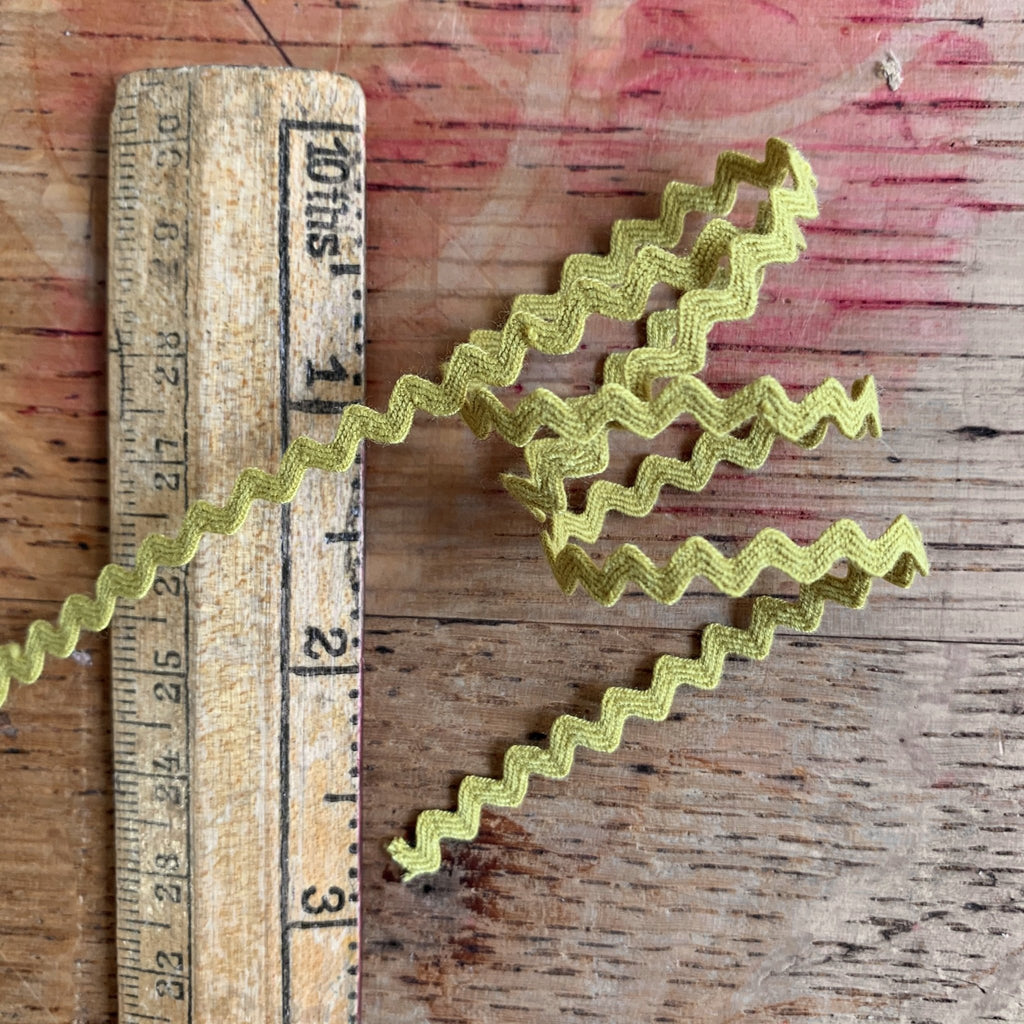 Ric Rac - 3mm - Chartreuse - The Eternal Maker - UK Fabric Shop