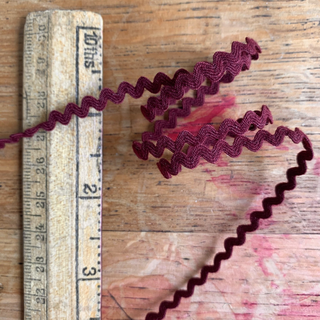 Ric Rac - 3mm - Merlot - The Eternal Maker - UK Fabric Shop