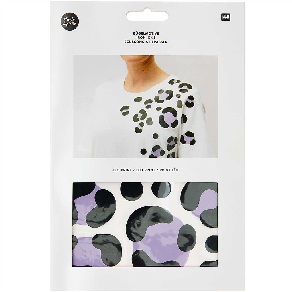 Rico Craft Supplies Iron on Sheet - Leopard Print Lilac