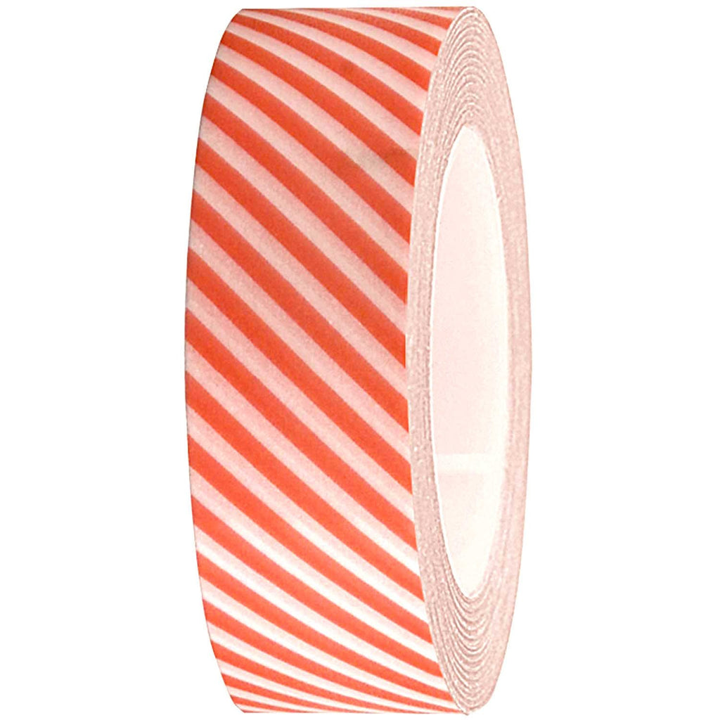 Rico Washi Tape Candy Stripe - Neon Orange Washi Tape
