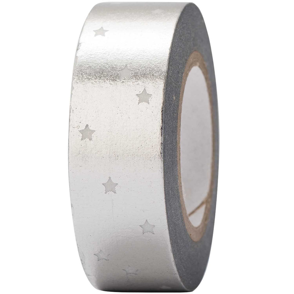 Rico Washi Tape Metallic Silver Stars Washi Tape