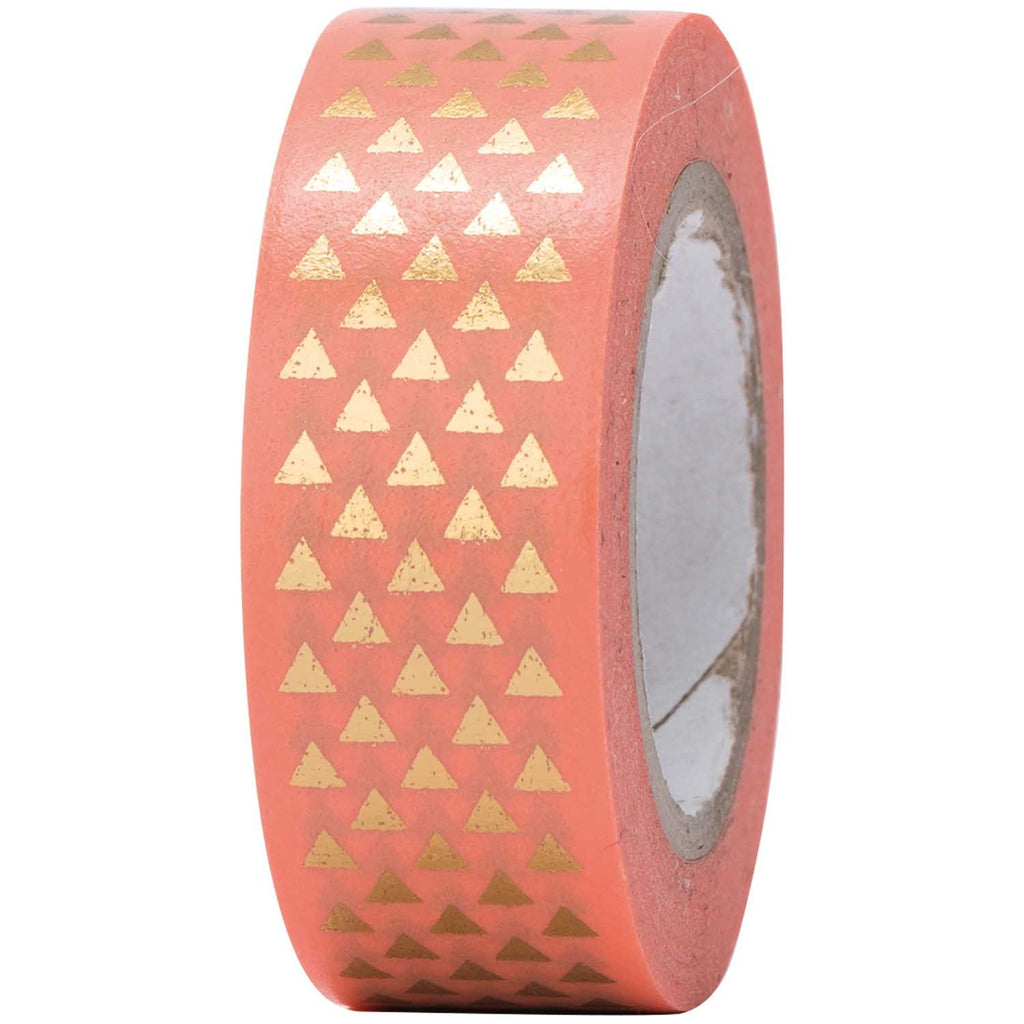 Rico Washi Tape Triangles Gold Coral - Washi Tape - Rico Design