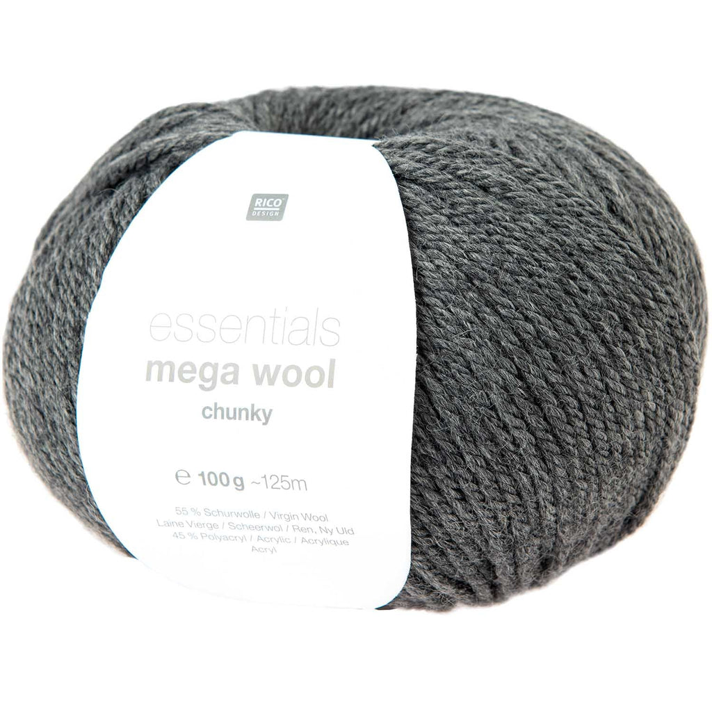 Rico Yarn Anthracite - Mega Wool Chunky - Rico