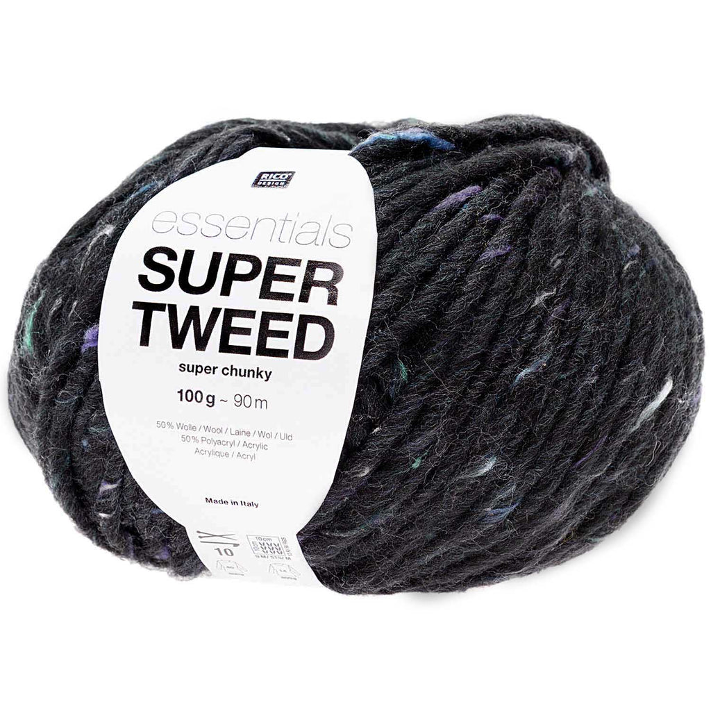 Rico Yarn Essentials Super Tweed - Super Chunky - Black 006 - Rico