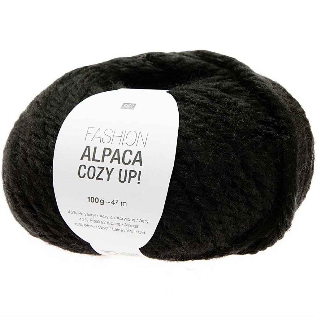 Rico Yarn Fashion Alpaca Cozy Up! - Super Chunky - Black 006 - Rico