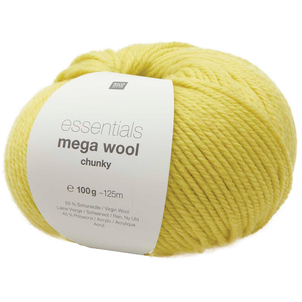 Rico Yarn Yellow Lime - Mega Wool Chunky - Rico