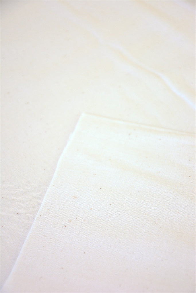 Roc-Ion Fabrics Fabric Unbleached Pre-Strunk Calico - 114cm wide - Permanent Press Muslin