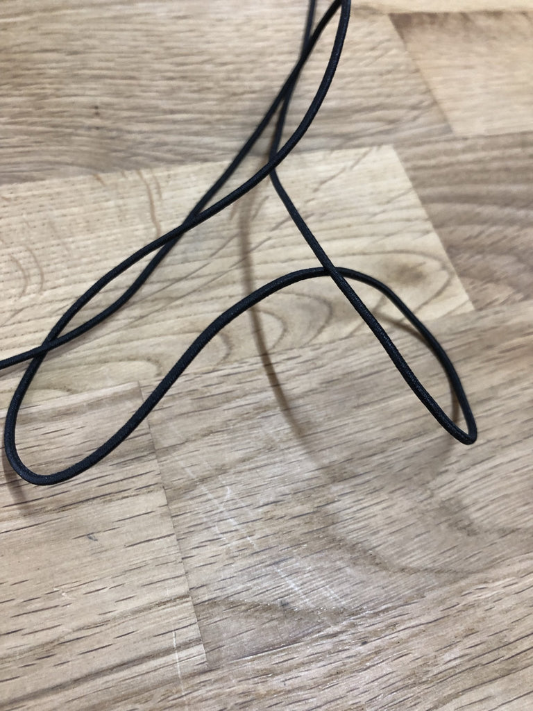 Round Elastic - 2mm - Black - The Eternal Maker - UK Fabric Shop