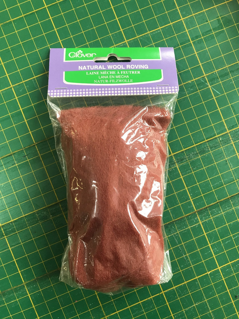 Rust - Natural Wool Roving - The Eternal Maker - UK Fabric Shop
