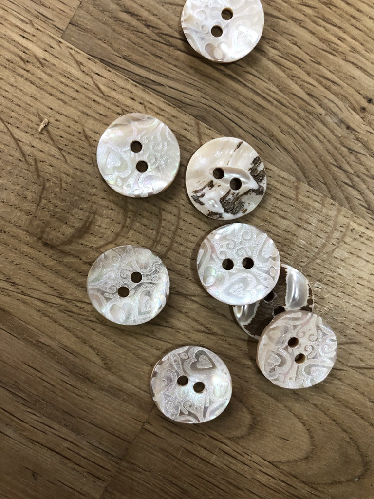 Rustic Lasered River Pearl Buttons - The Eternal Maker - UK Fabric Shop