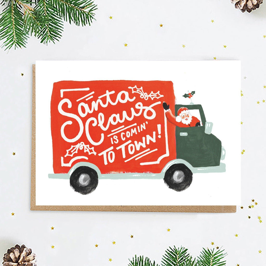 Santa Claus is Comin' To Town - Greetings Card - The Eternal Maker - UK Fabric Shop