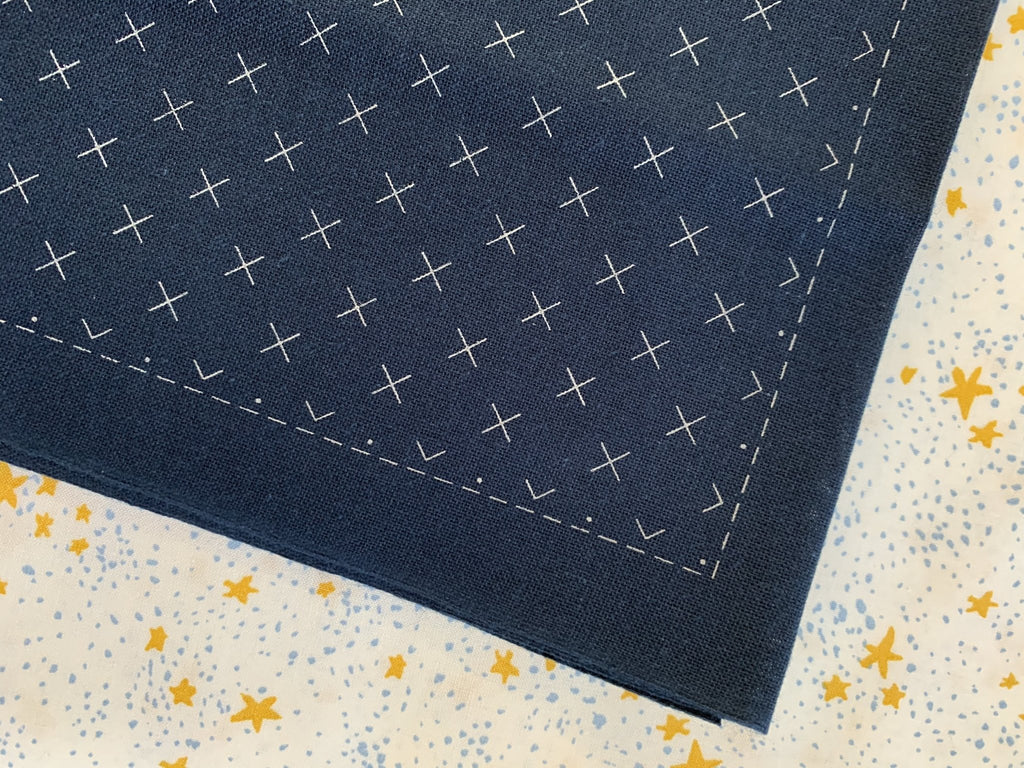 Sashiko Sampler - Kuguri - sashi Asagao Navy No.2046 - The Eternal Maker - UK Fabric Shop